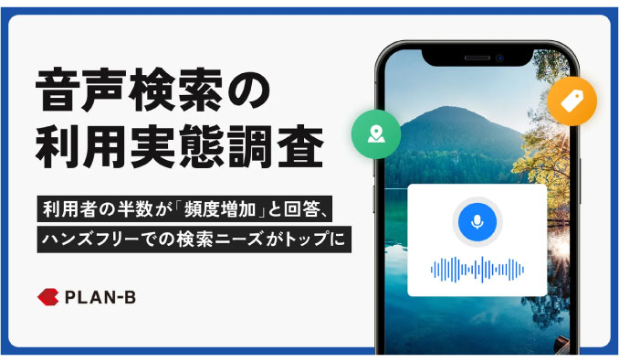 ＜音声検索の利用実態調査＞利用者の半数が「頻度増加」と回答、ハンズフリーでの検索ニーズがトップに【PLAN-B調査】
